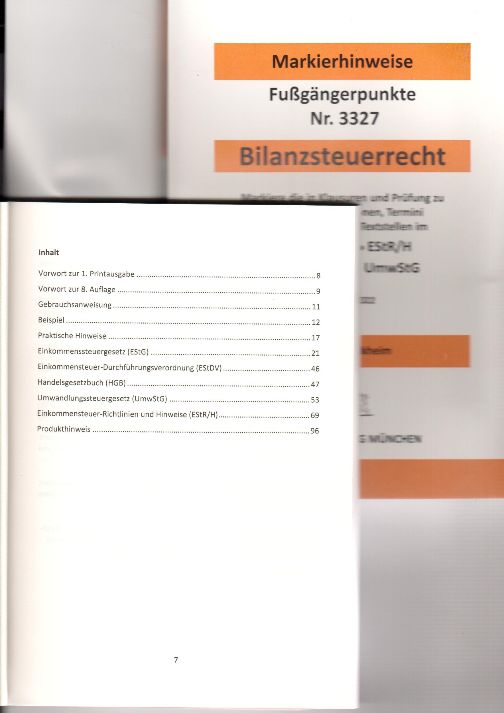 Bild: 9783864533327 | BILANZSTEUERRECHT 2022 Dürckheim-Markierhinweise/Fußgängerpunkte...