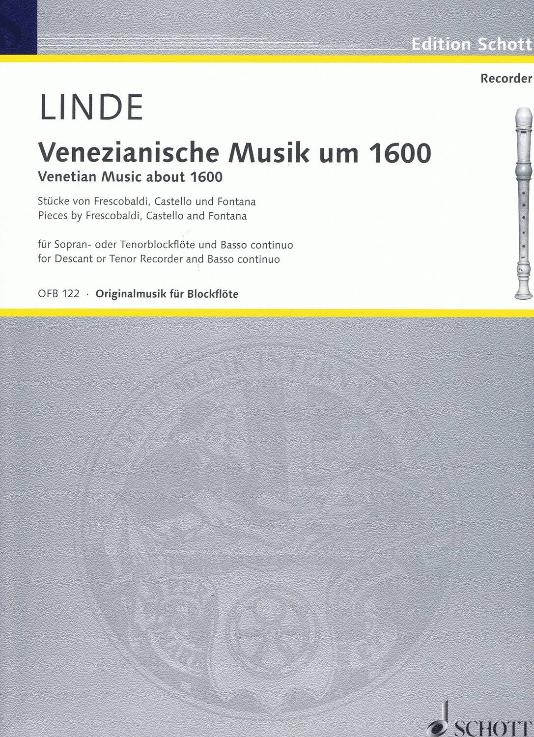 Cover: 9790001100137 | Venezianische Musik 1600 | Buch | Schott Music | EAN 9790001100137