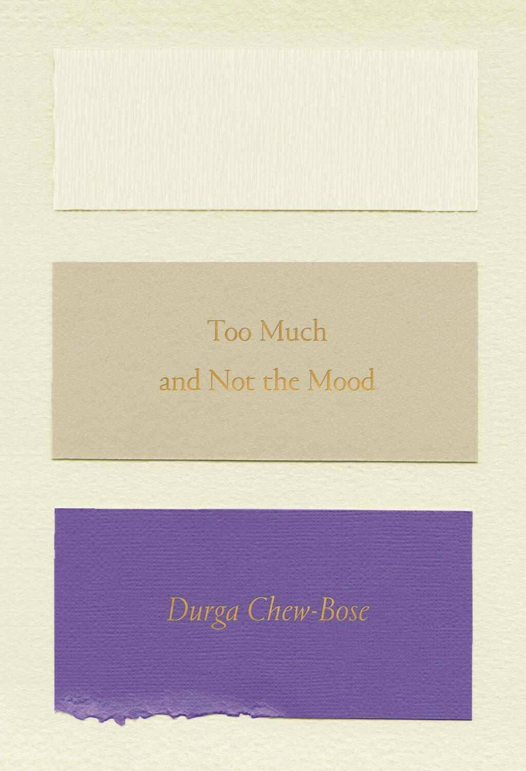 Cover: 9780374535957 | Too Much and Not the Mood: Essays | Durga Chew-Bose | Taschenbuch