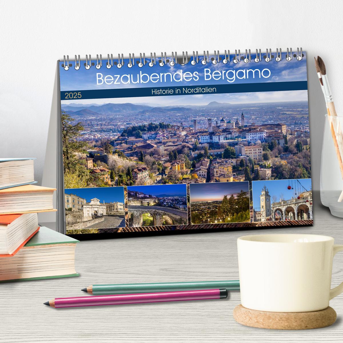 Bild: 9783457151655 | Bezauberndes Bergamo (Tischkalender 2025 DIN A5 quer), CALVENDO...