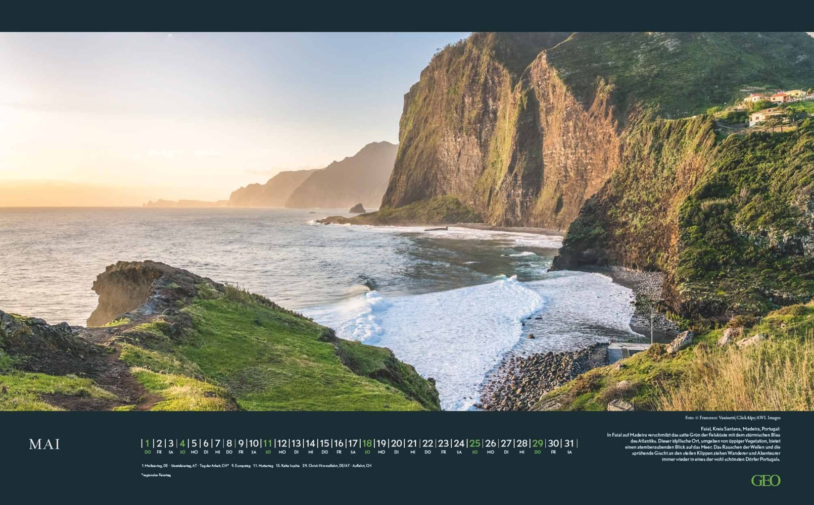 Bild: 4002725988799 | GEO - Meerblick Wandkalender 2025, 58x36cm, Posterkalender mit...