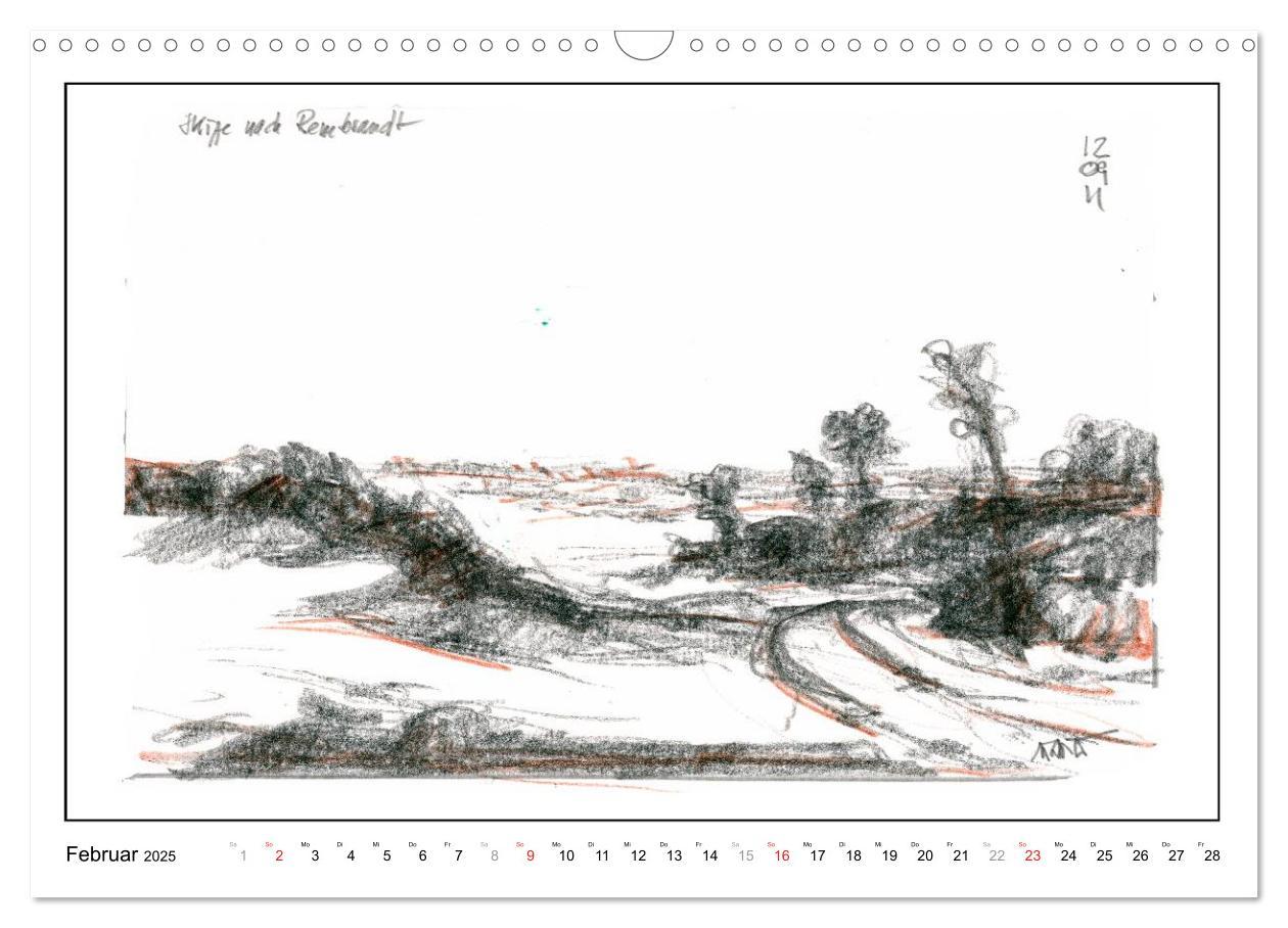 Bild: 9783435822959 | Rembrandt Landschaften wgVoigt (Wandkalender 2025 DIN A3 quer),...