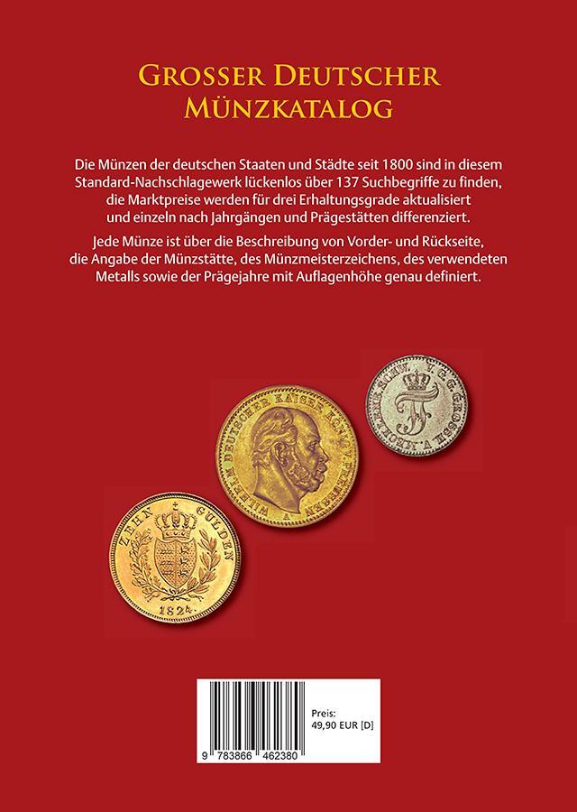 Rückseite: 9783866462380 | Großer deutscher Münzkatalog | von 1800 bis heute | Junghans (u. a.)
