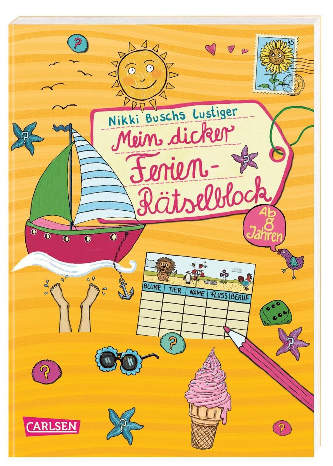 Cover: 9783551189486 | Mein dicker Ferien-Rätselblock | Band 8 | Nikki Busch | Taschenbuch