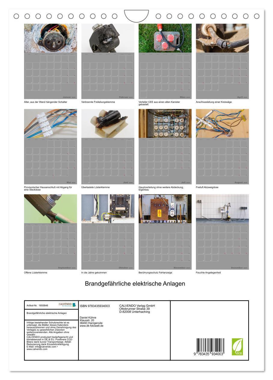 Bild: 9783435934003 | Brandgefährliche elektrische Anlagen (Wandkalender 2025 DIN A4...