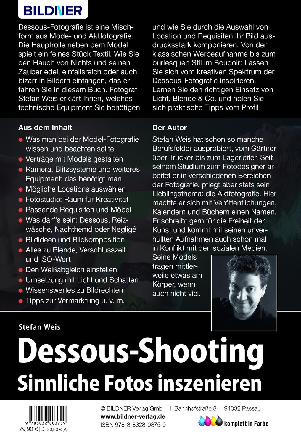 Rückseite: 9783832803759 | Dessous-Shooting | Sinnliche Fotos inszenieren | Stefan Weis | Buch