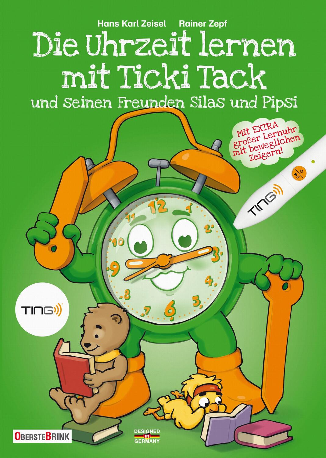 Cover: 9783934333697 | Die Uhrzeit lernen mit Ticki Tack und seinen Freunden Silas und Pipsi