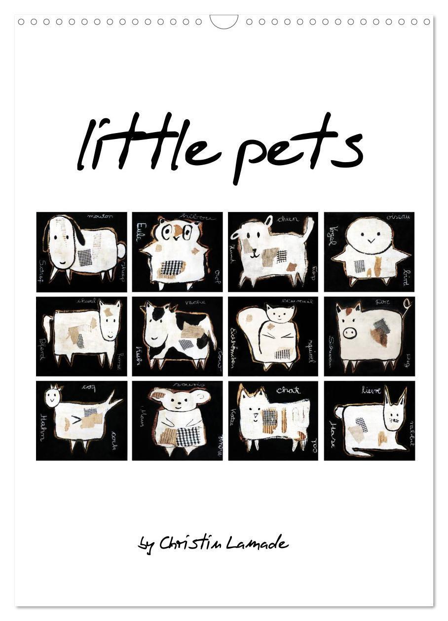 Cover: 9783457086827 | little pets (Wandkalender 2025 DIN A3 hoch), CALVENDO Monatskalender