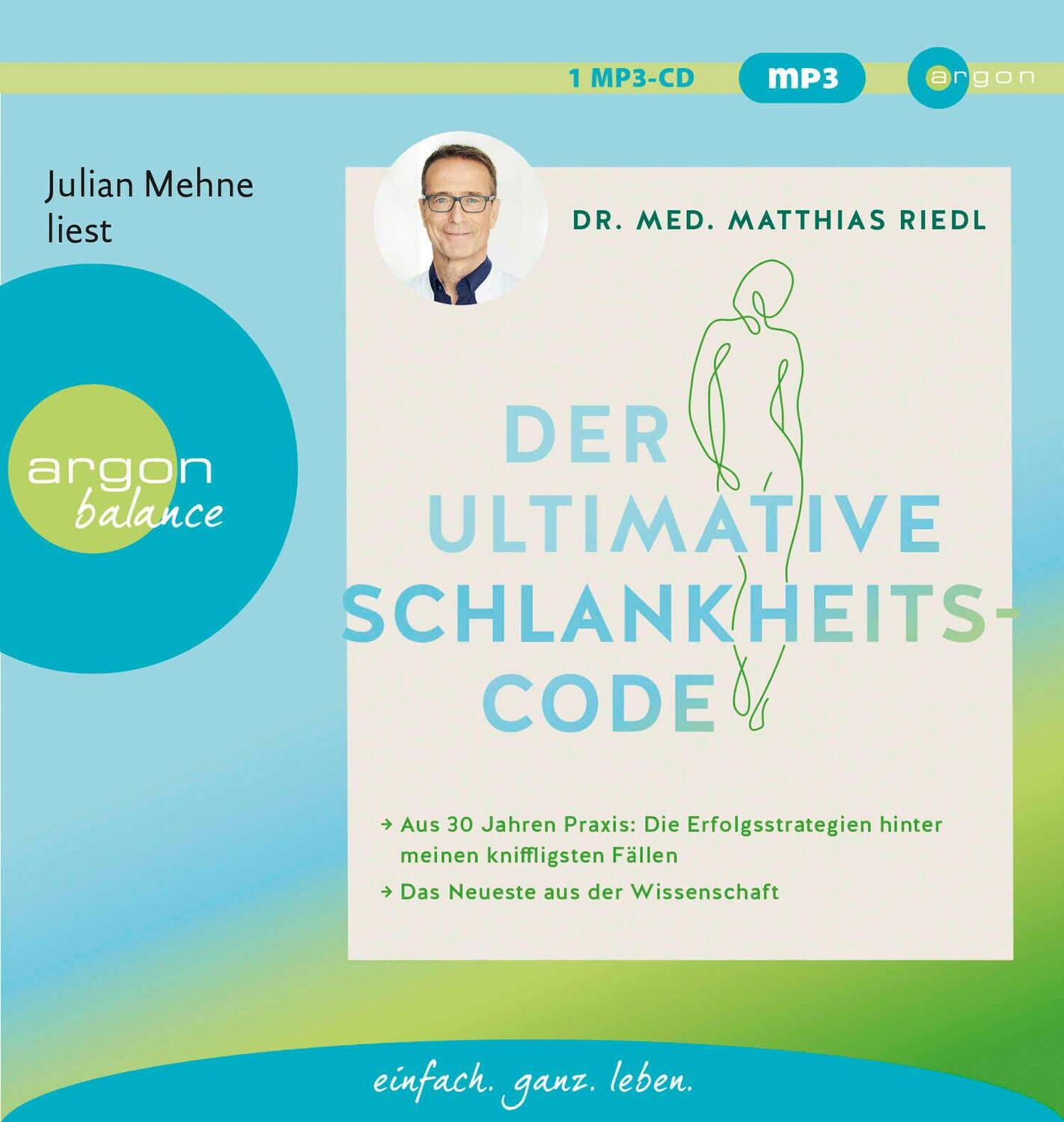 Cover: 9783839882412 | Der ultimative Schlankheitscode | Matthias Riedl | MP3 | 105 Tracks