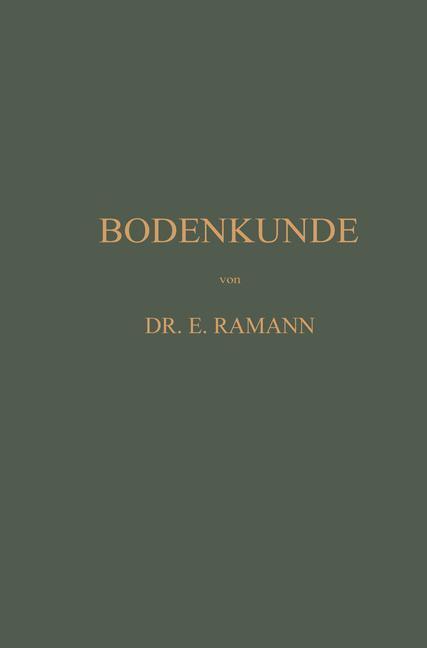 Cover: 9783662358504 | Bodenkunde | Emil Ramann | Taschenbuch | Paperback | xii | Deutsch