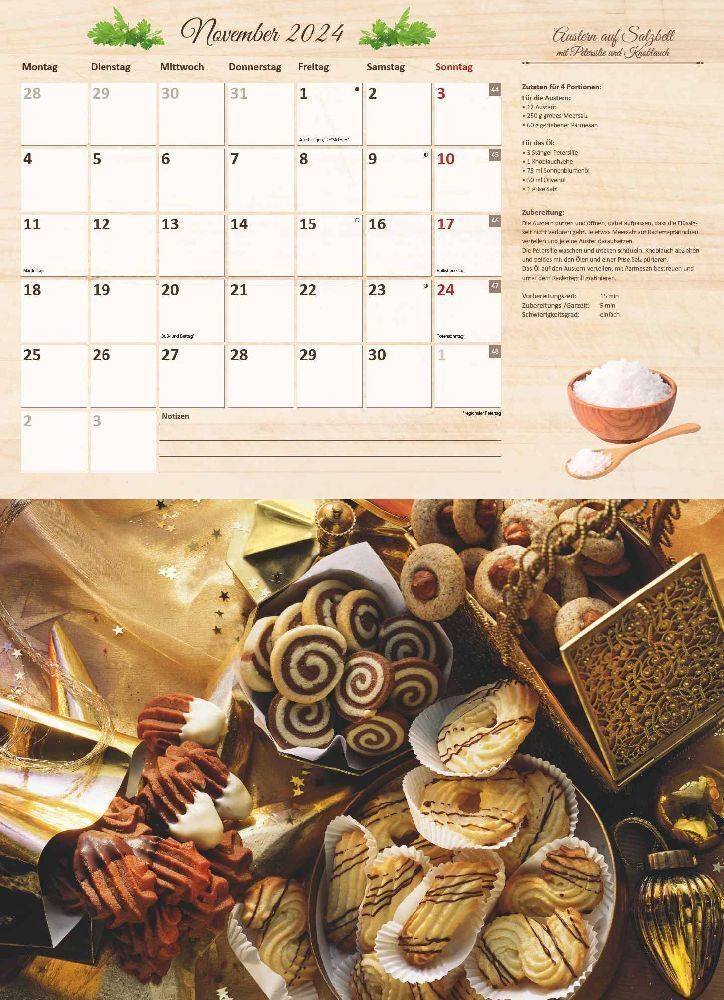 Bild: 4251732338770 | Culinaria - Der große Küchenkalender 2024 - Bildkalender 42x29 cm...