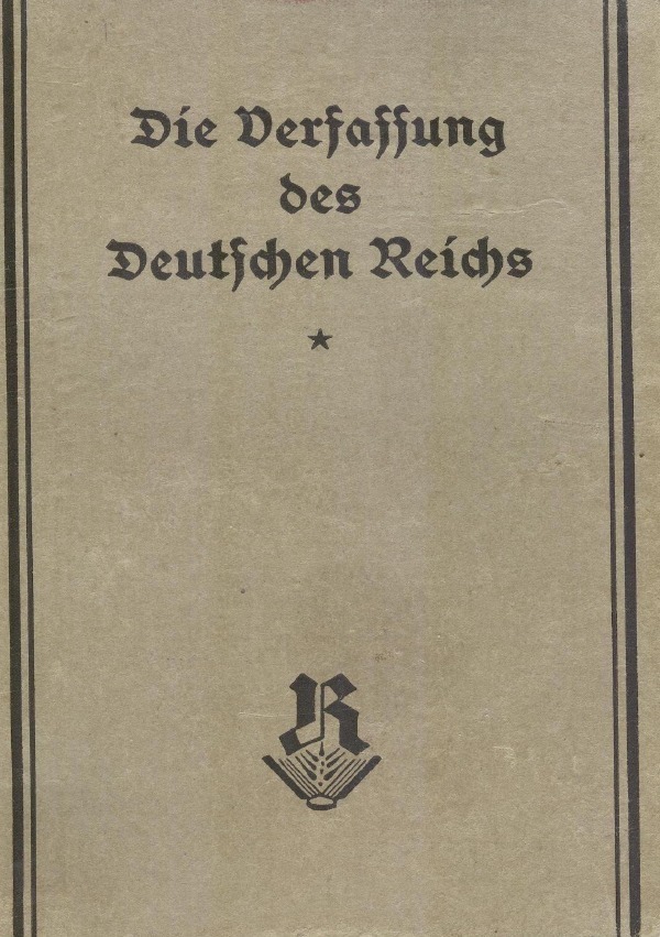 Cover: 9783754135747 | Die Weimarer Verfassung (Originalausgabe 1919) | Peter Frühwald | Buch