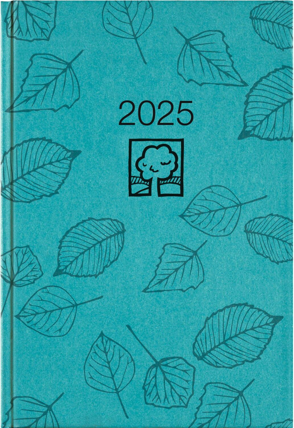 Cover: 4006928025268 | Buchkalender türkis 2025 - Bürokalender 14,5x21 cm - 1 Tag auf 1...