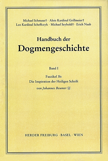 Cover: 9783451007118 | Die Inspiration der Heiligen Schrift. Faszikel.3b | Johannes Beumer