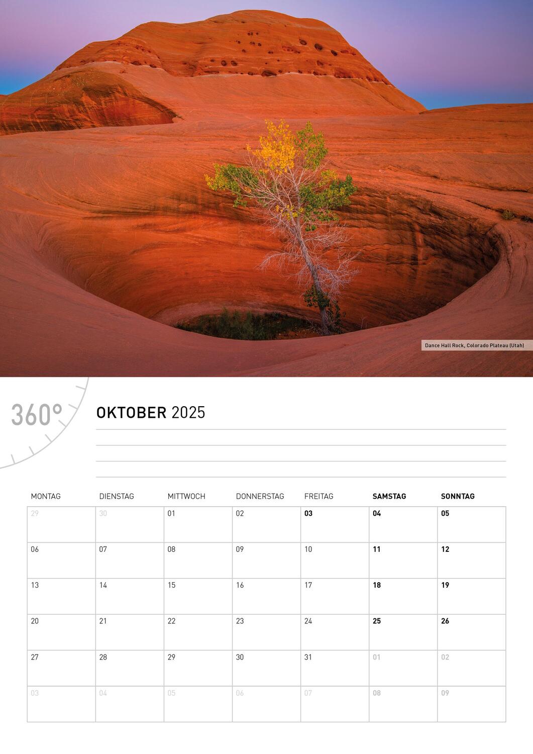 Bild: 9783968555751 | 360° USA - Der Westen Broschürenkalender 2025 | Christian Heeb | 28 S.