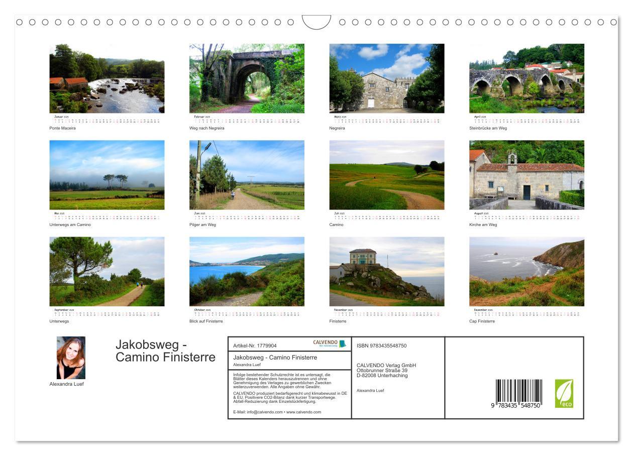 Bild: 9783435548750 | Jakobsweg - Camino Finisterre (Wandkalender 2025 DIN A3 quer),...