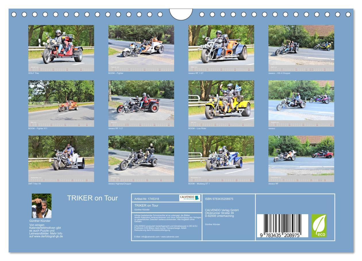 Bild: 9783435208975 | TRIKER on Tour (Wandkalender 2025 DIN A4 quer), CALVENDO...