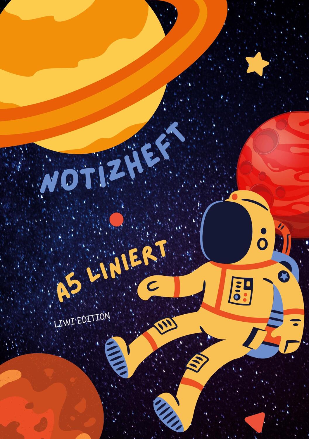 Cover: 9783965424982 | Dünnes Notizheft für Kinder - A5 liniert - Softcover Astronaut -...