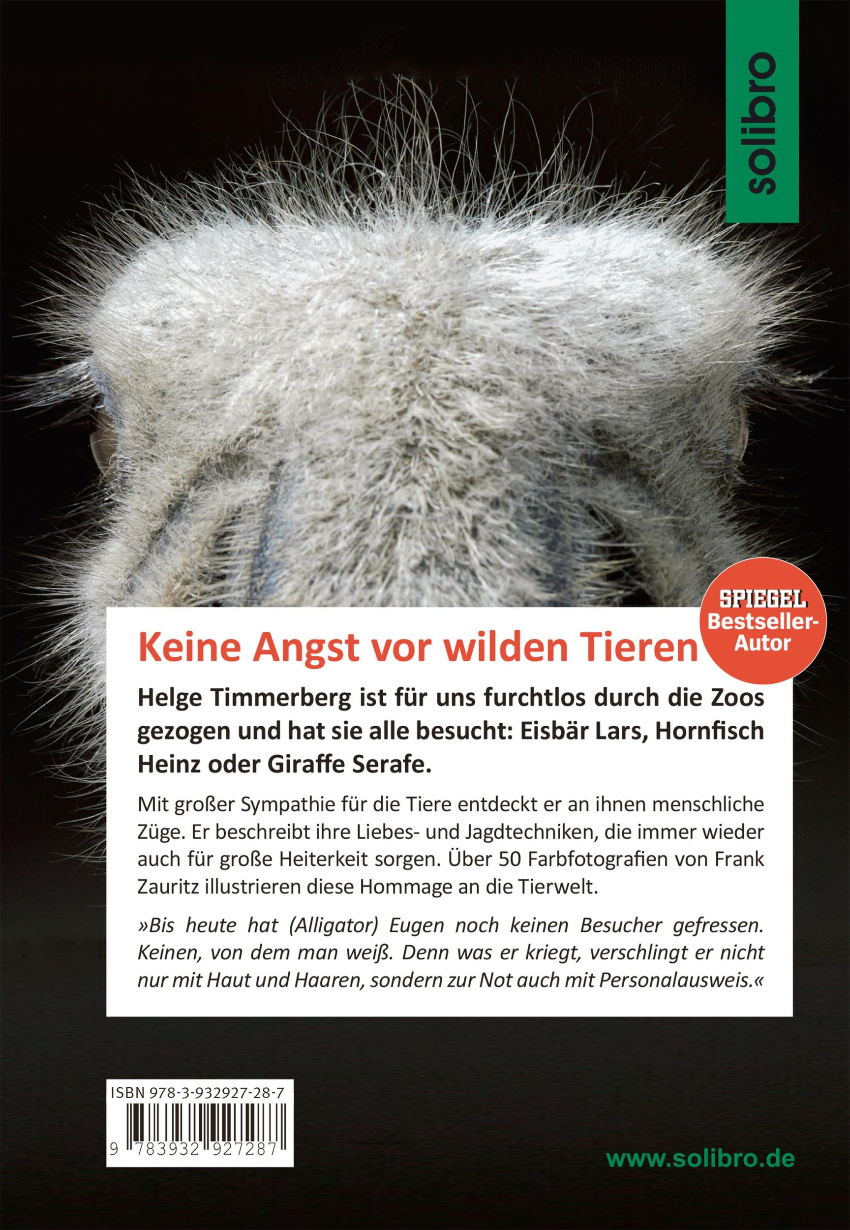 Rückseite: 9783932927287 | Timmerbergs Tierleben | Helge Timmerberg | Taschenbuch | 143 S. | 2015