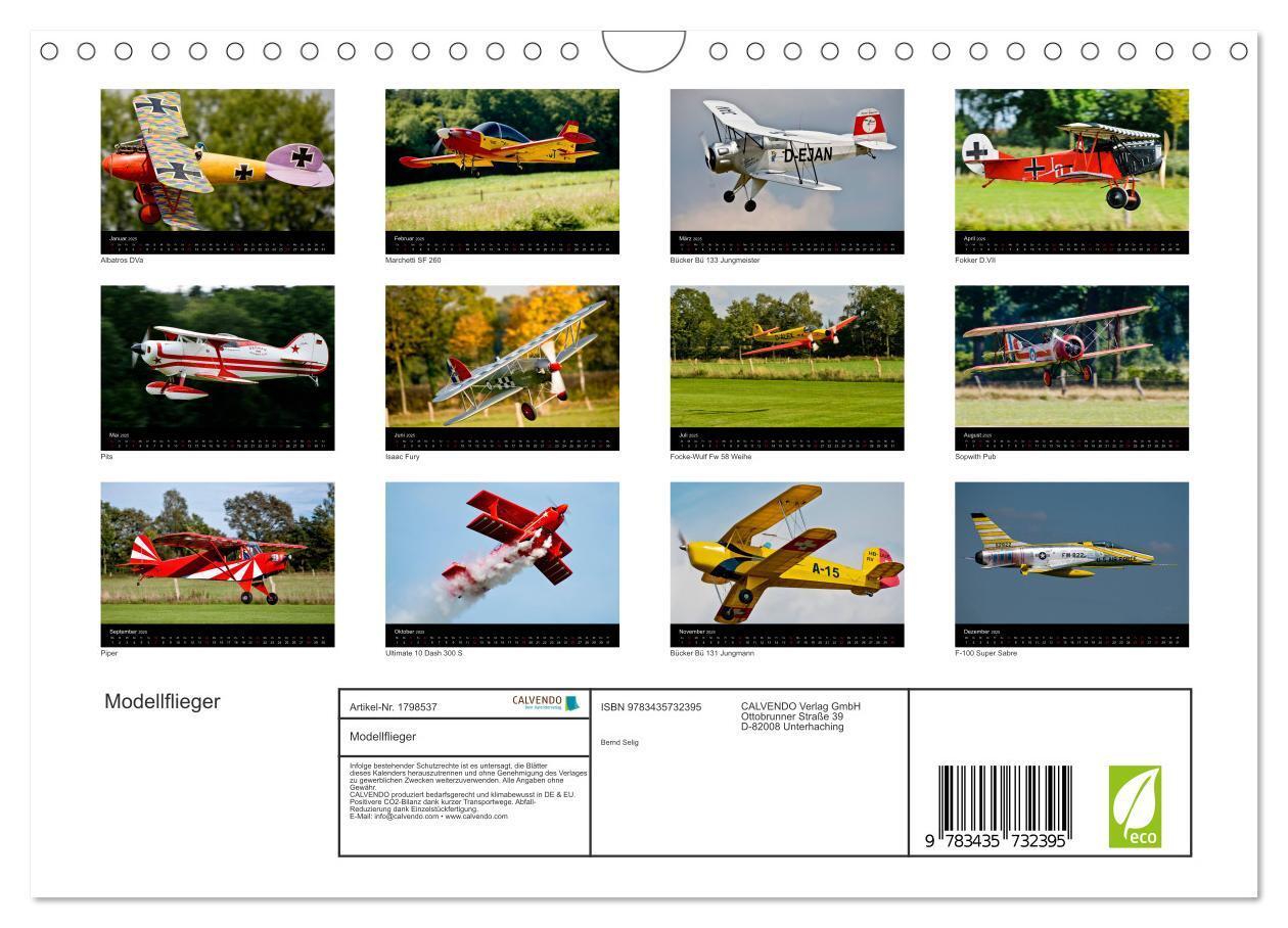 Bild: 9783435732395 | Modellflieger (Wandkalender 2025 DIN A4 quer), CALVENDO Monatskalender