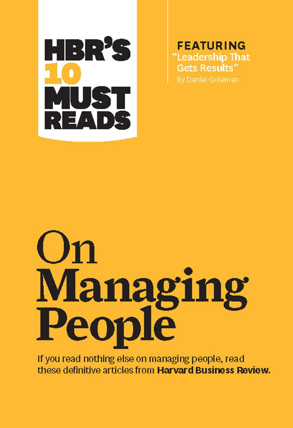 Cover: 9781422158012 | HBR's 10 Must Reads on Managing People (with featured article...