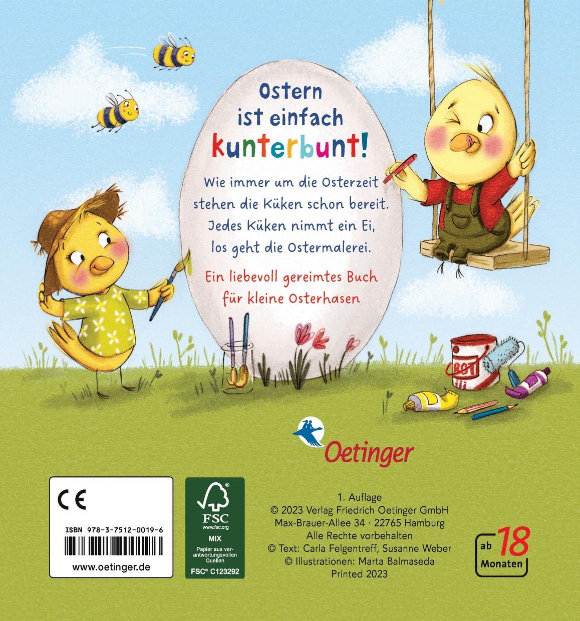 Rückseite: 9783751200196 | Fünf kunterbunte Osterküken | Susanne Weber (u. a.) | Buch | PAPPE