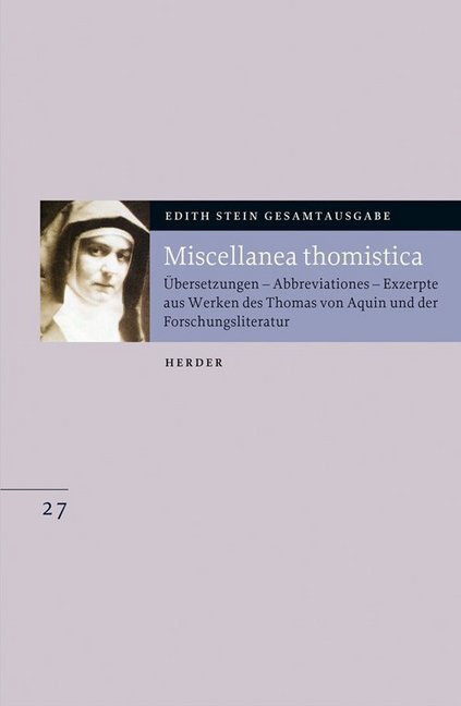 Cover: 9783451345487 | Miscellanea thomistica | Edith Stein | Buch | Deutsch | 2013