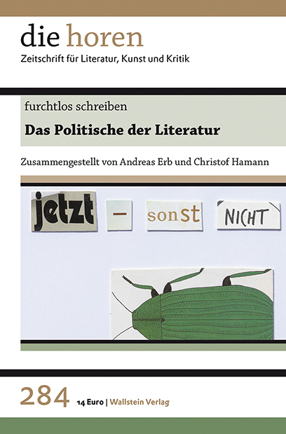 Cover: 9783835350021 | furchtlos schreiben | Das Politische der Literatur 1 | Erb (u. a.)