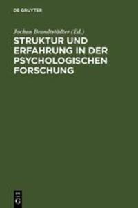 Cover: 9783110105018 | Struktur und Erfahrung in der psychologischen Forschung | Buch | VIII