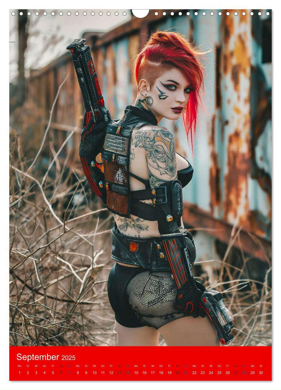 Bild: 9783383816307 | RED HAIR - Cyberladys (Wandkalender 2025 DIN A3 hoch), CALVENDO...