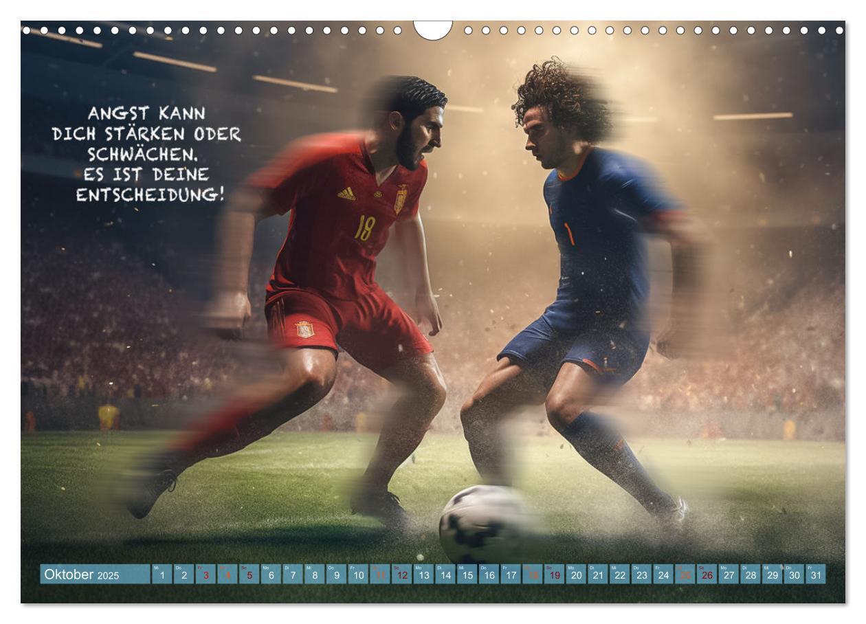 Bild: 9783383760983 | Fußball und coole Sprüche (Wandkalender 2025 DIN A3 quer), CALVENDO...