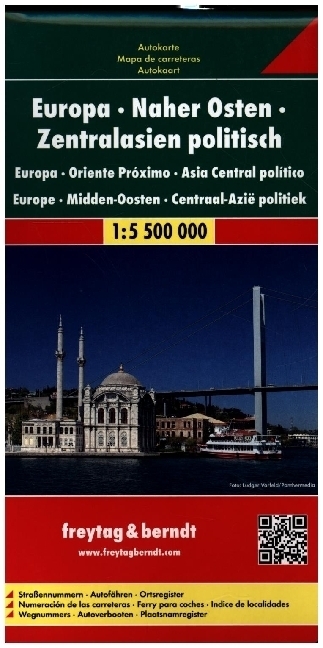 Cover: 9783707911503 | Freytag &amp; Berndt Autokarte Europa, Naher Osten, Zentralasien...