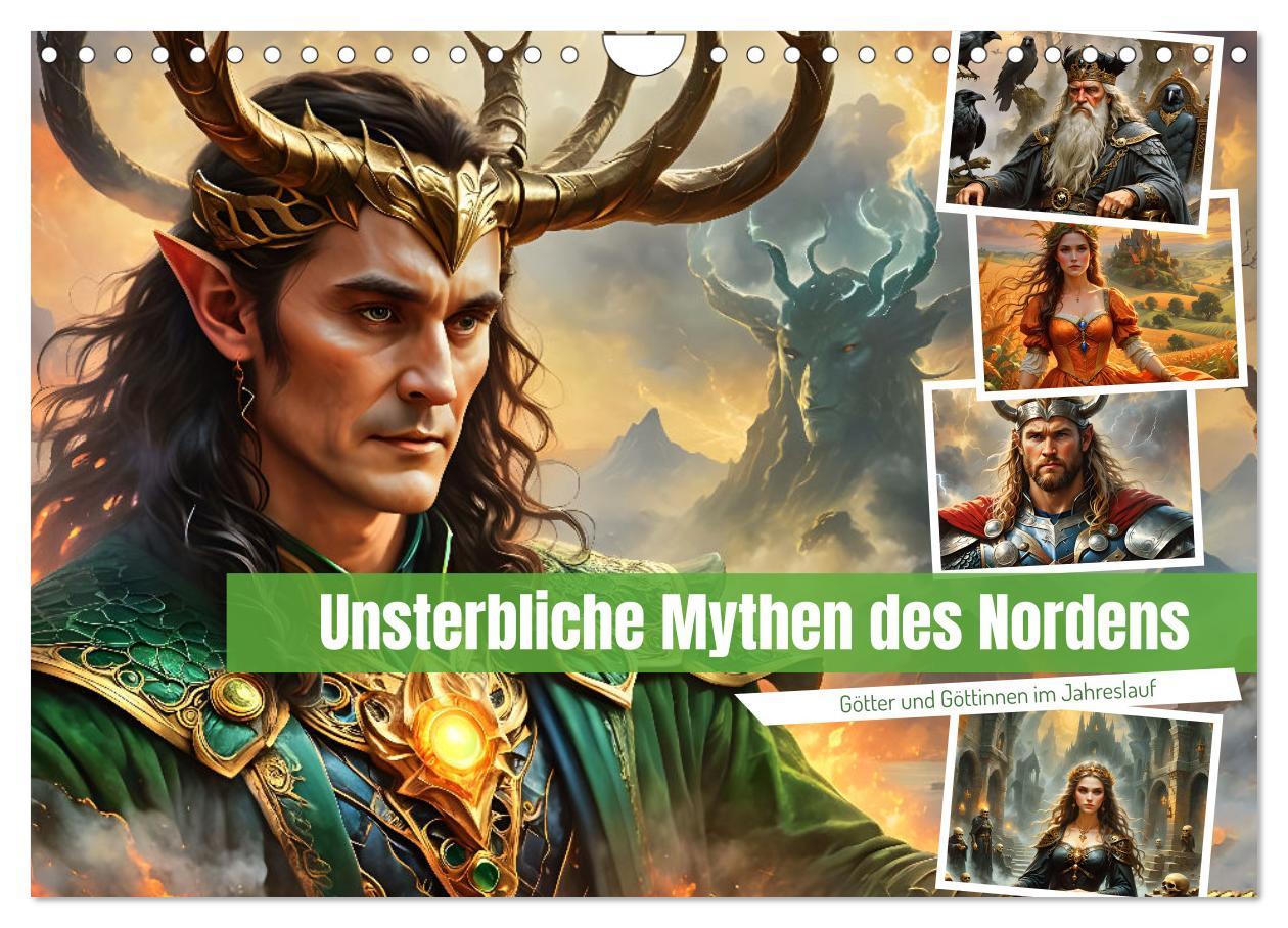 Cover: 9783457142387 | Unsterbliche Mythen des Nordens (Wandkalender 2025 DIN A4 quer),...