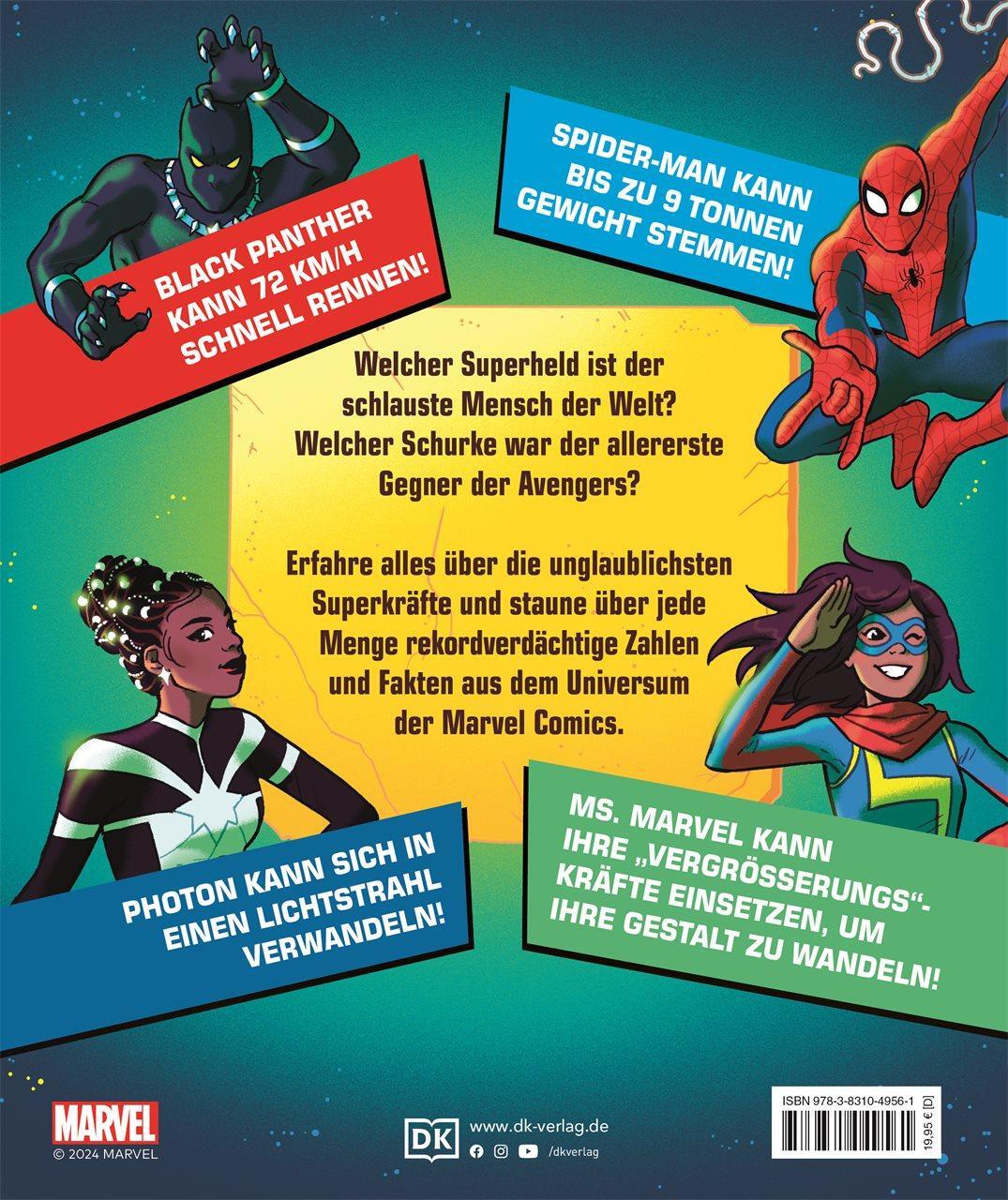 Rückseite: 9783831049561 | Marvel Unglaubliche Rekorde | Melanie Scott (u. a.) | Buch | 144 S.