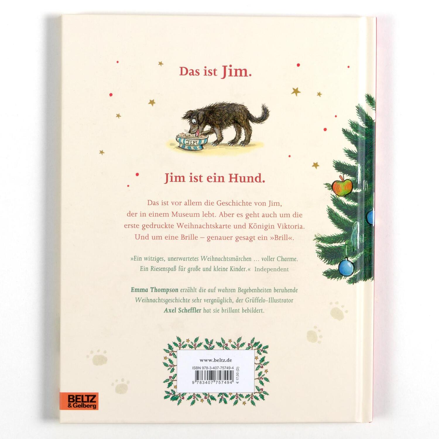 Rückseite: 9783407757494 | Jims brillante Weihnachten | Emma Thompson | Buch | 80 S. | Deutsch