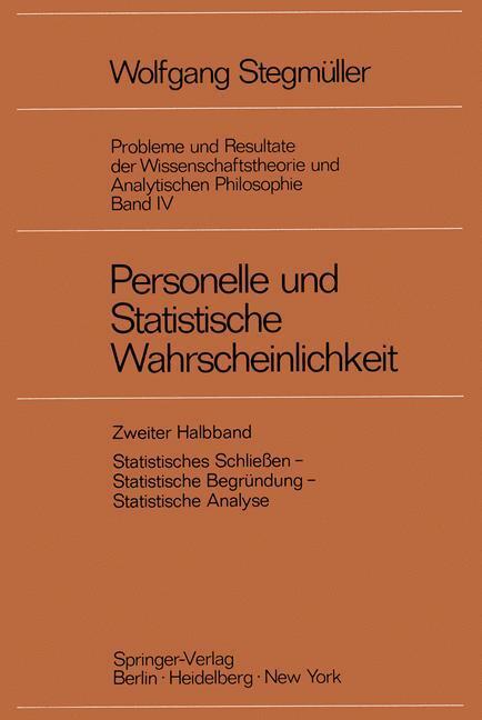 Cover: 9783642619540 | Personelle und Statistische Wahrscheinlichkeit | Wolfgang Stegmüller