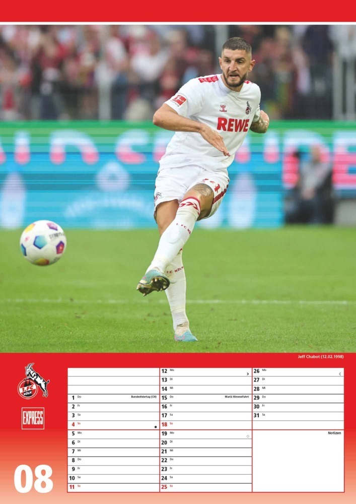 Bild: 4250809652221 | 1. FC Köln 2024 - Fußball-Kalender - Express-Fankalender -...