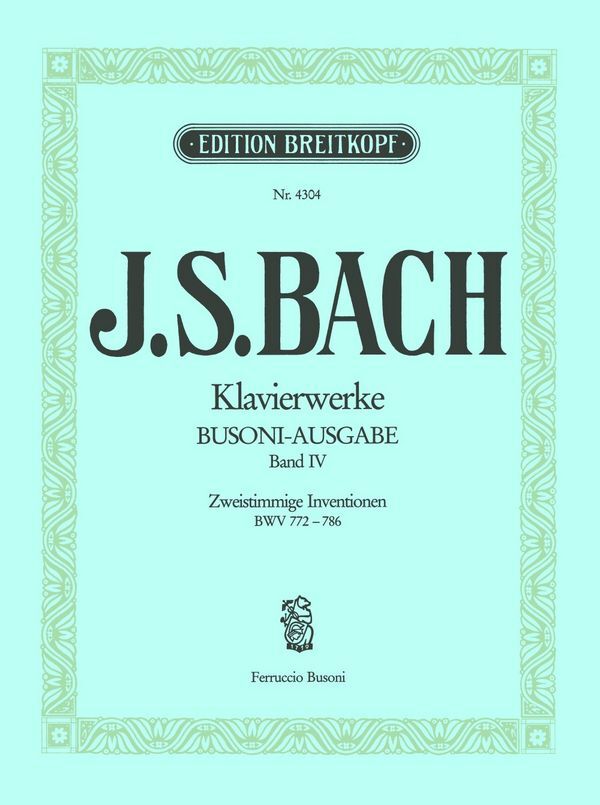 Cover: 9790004162583 | Inventionen 2St. (Busoni) | Johann Sebastian Bach | Buch