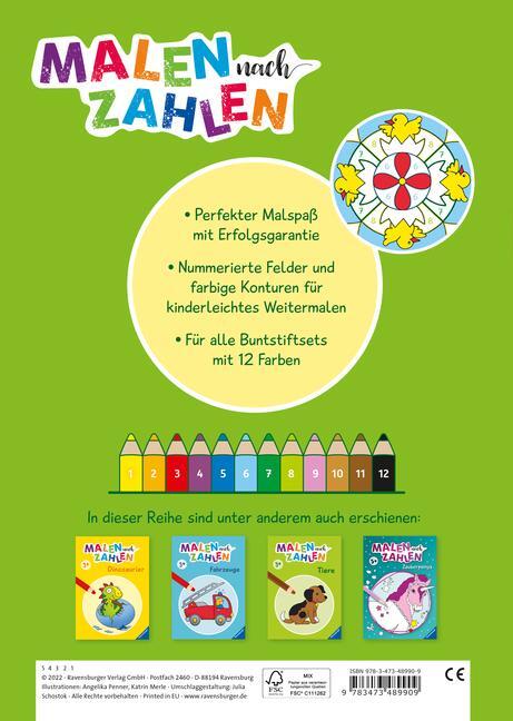 Bild: 9783473489909 | Ravensburger Malen nach Zahlen ab 3 Jahren Ostermandalas - 24...