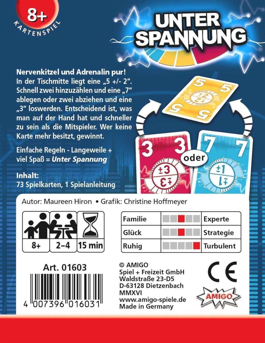 Bild: 4007396016031 | Unter Spannung | AMIGO - Kartenspiel | Maureen Hiron | Spiel | 01603