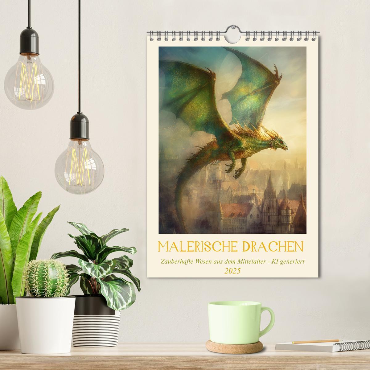 Bild: 9783435854592 | Malerische Drachen (Wandkalender 2025 DIN A4 hoch), CALVENDO...