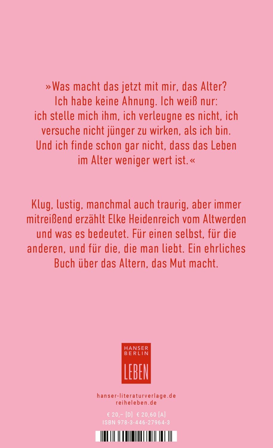 Bild: 9783446279643 | Altern | Elke Heidenreich | Buch | 112 S. | Deutsch | 2024