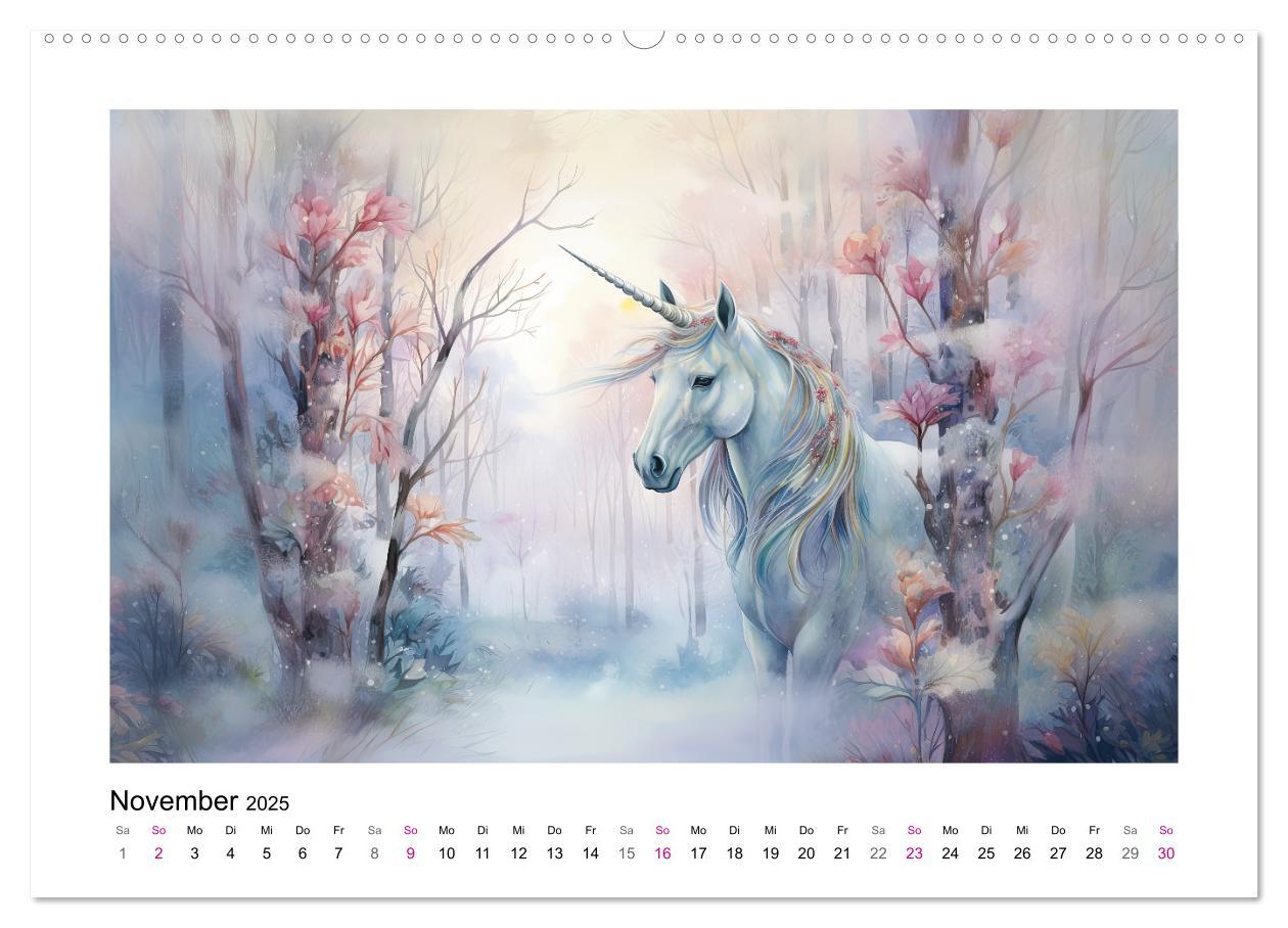 Bild: 9783383893117 | Geliebte Einhörner (Wandkalender 2025 DIN A2 quer), CALVENDO...