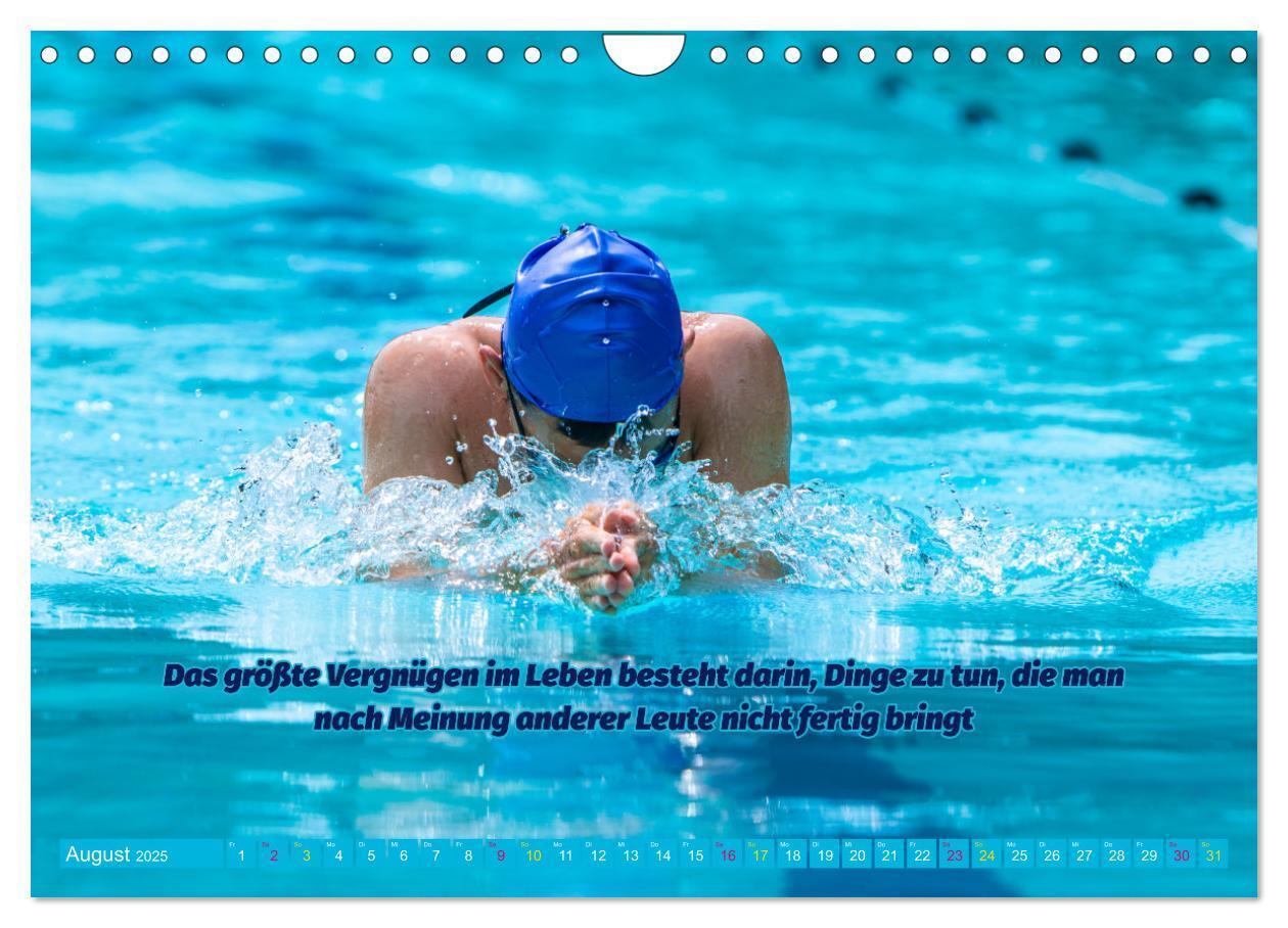 Bild: 9783383867514 | Schwimmen und SUP Begleitet mit coolen Sprüchen (Wandkalender 2025...