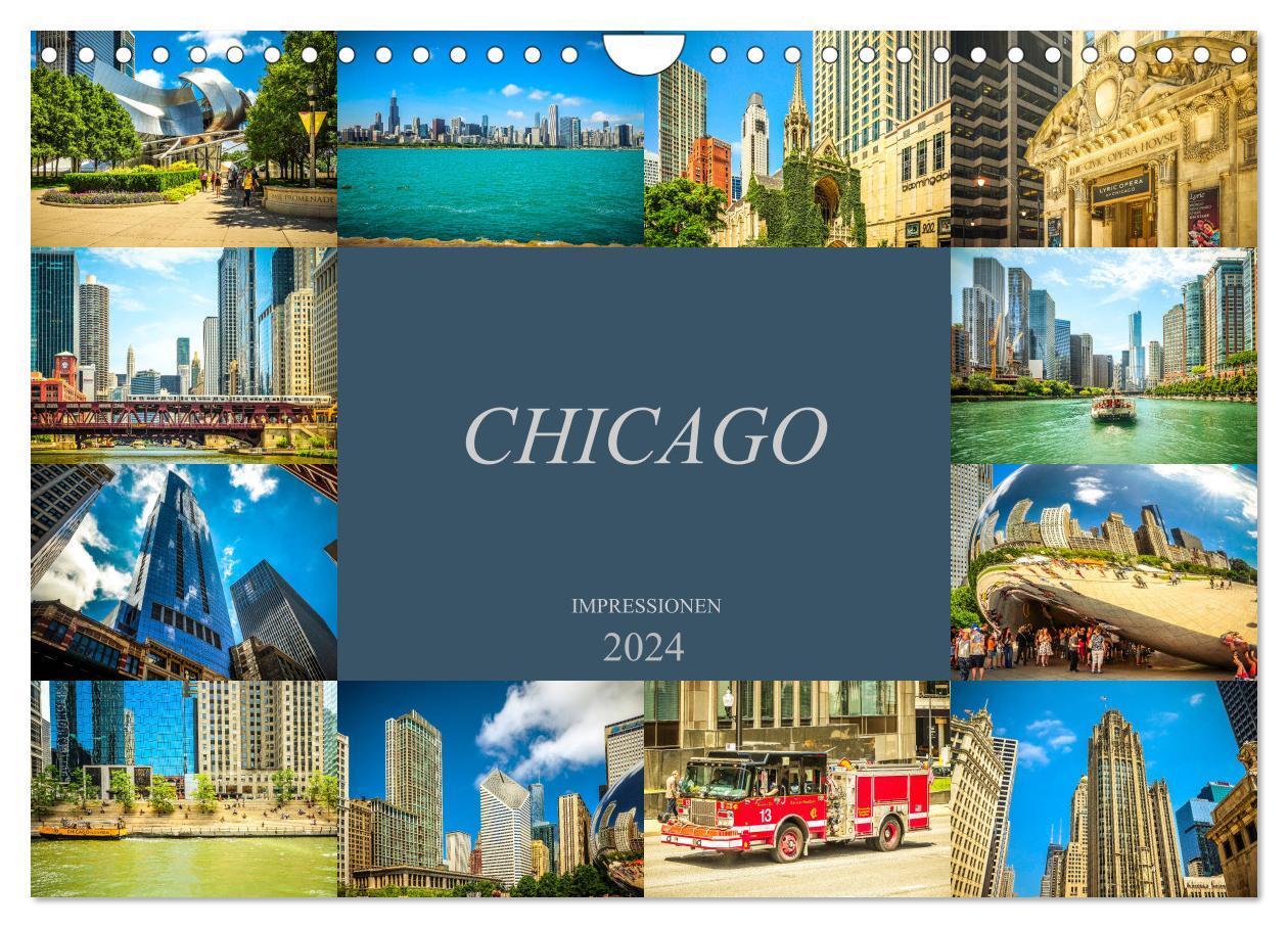 Cover: 9783383150302 | Chicago Impressionen (Wandkalender 2024 DIN A4 quer), CALVENDO...