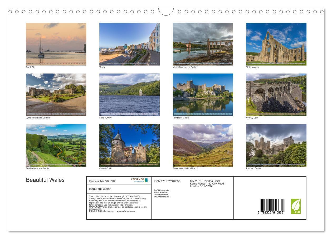 Bild: 9781325946839 | Beautiful Wales (Wall Calendar 2025 DIN A3 landscape), CALVENDO 12...