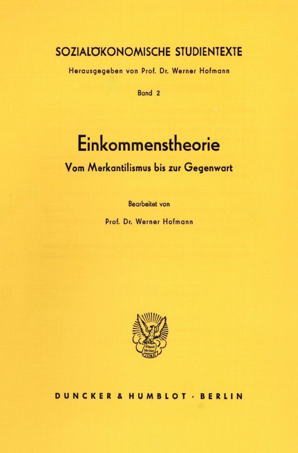 Cover: 9783428015122 | Sozialökonomische Studientexte. | Taschenbuch | 318 S. | Deutsch
