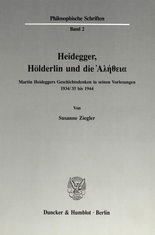 Cover: 9783428071425 | Heidegger, Hölderlin und die th . | Susanne Ziegler | Taschenbuch