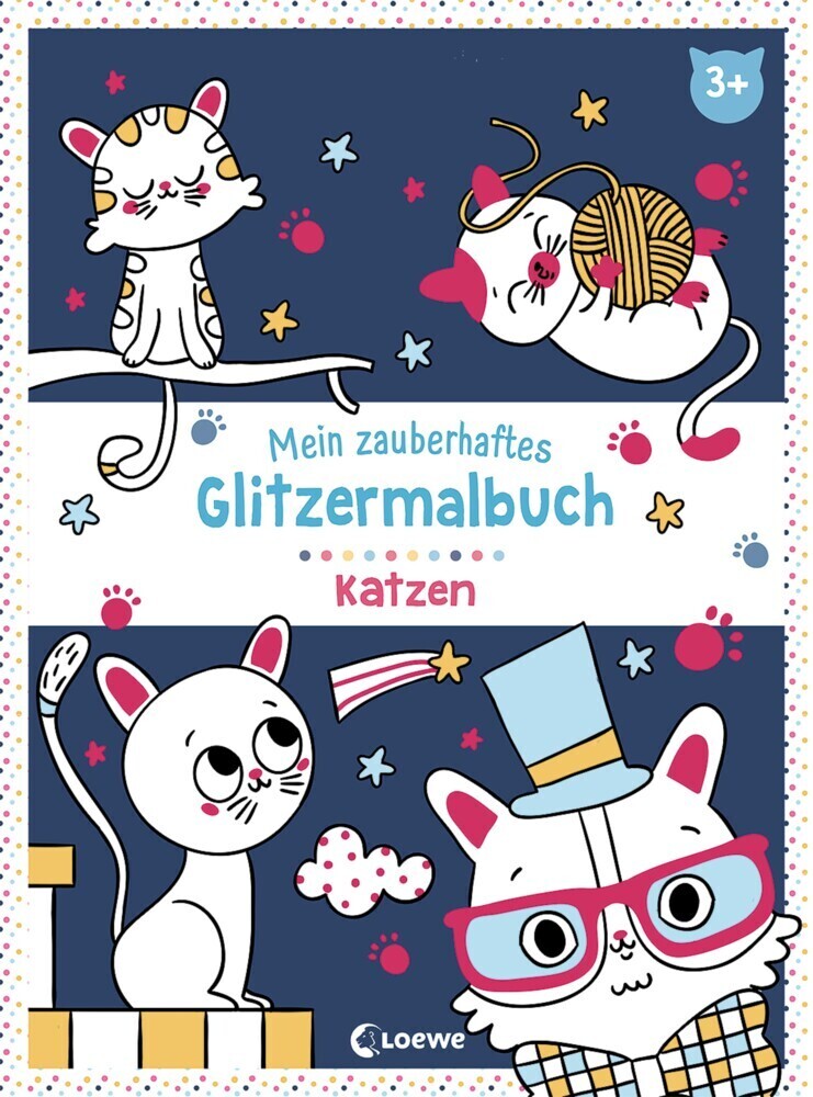 Cover: 9783743209695 | Mein zauberhaftes Glitzermalbuch - Katzen | Loewe Kreativ | Buch