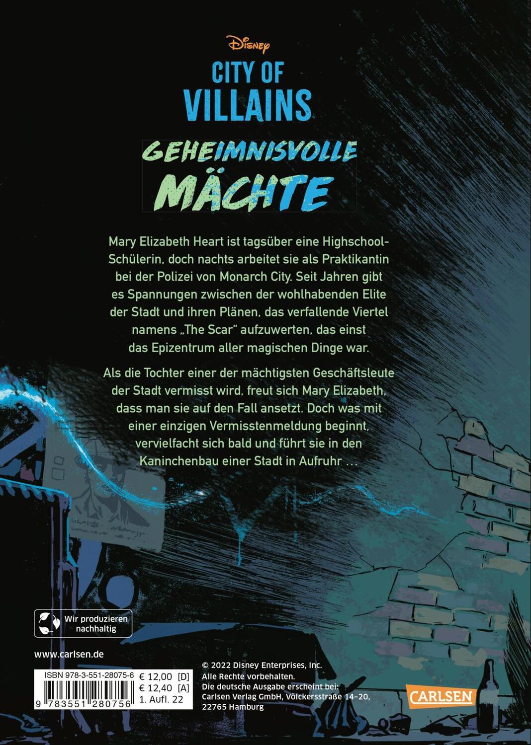 Rückseite: 9783551280756 | Disney - City of Villains 1: Geheimnisvolle Mächte | Laure (u. a.)